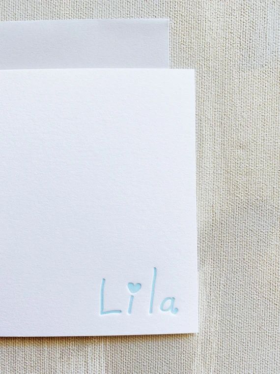 Your handwriting custom letterpress cards // set of 40 | Etsy (US)