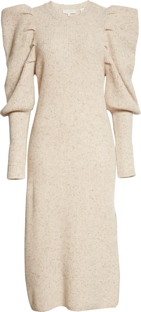 Marnia Puff Sleeve Wool Blend Midi Sweater Dress | Nordstrom