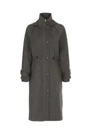 Charcoal Drawstring Wool Coat | Rent the Runway