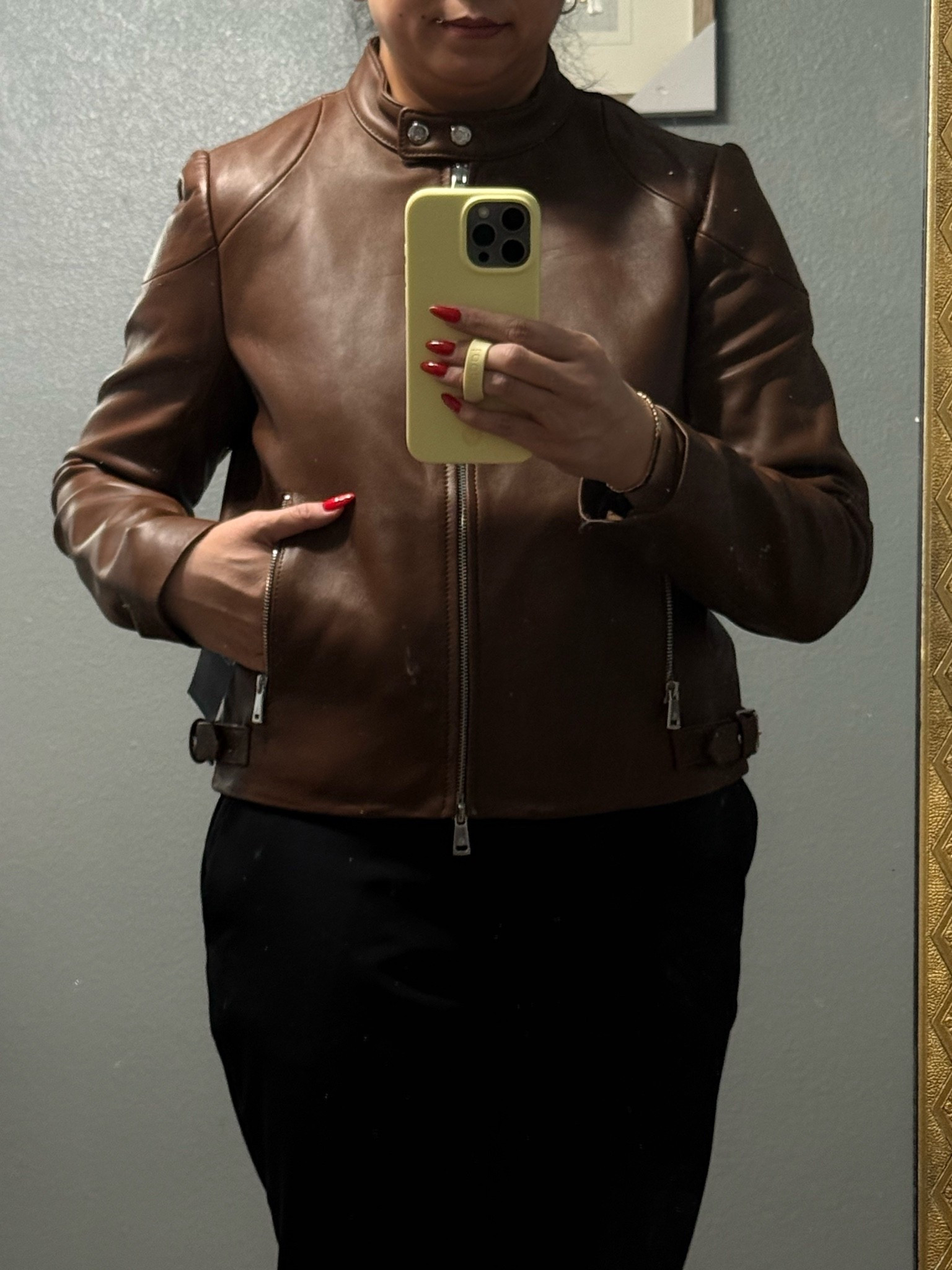 This brown leather jacket is a definite staple for fall!

The leather is so soft and the silver zippers are a nice change from gold hardware!

It also comes in black too!

#LTKootd #LTKgrwm #LTKSaleAlert