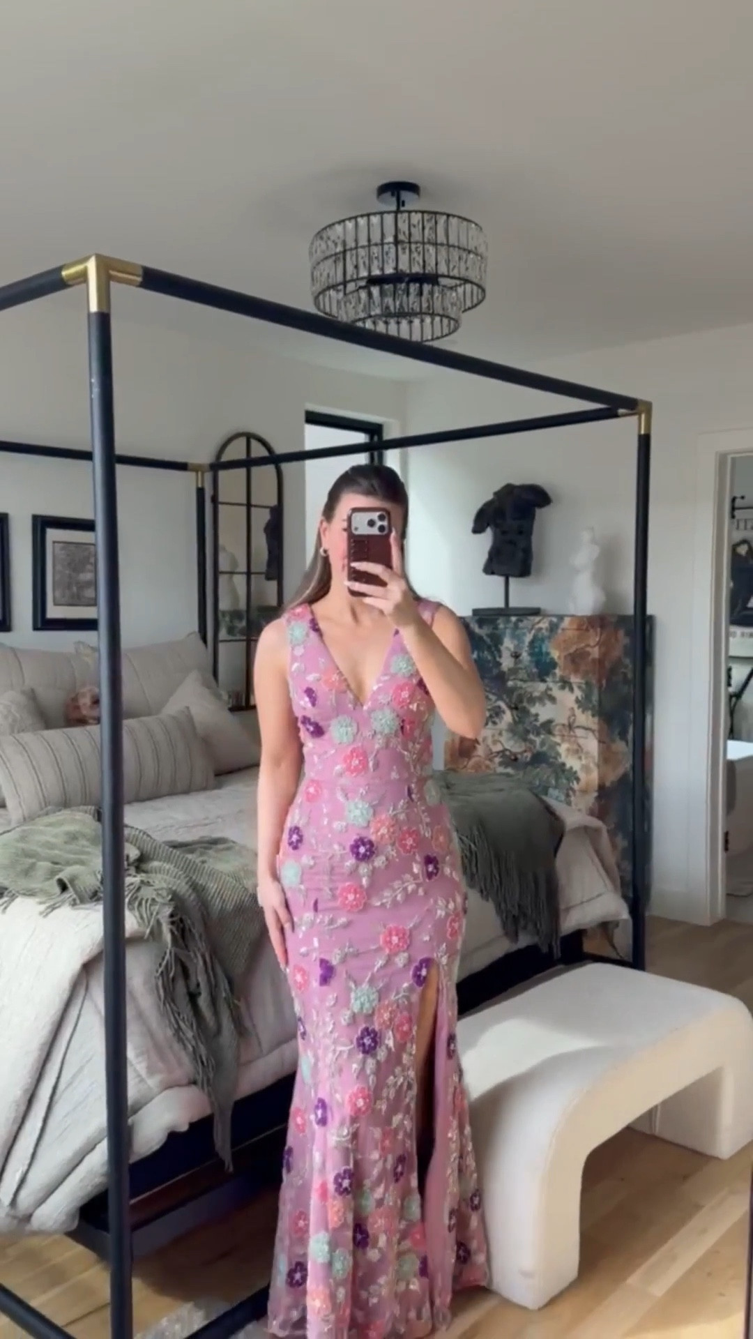 pink floral sequin gown by dress the population 

i did a size small

summer event
wedding guest dress
shower 
graduation 
special occasion 
formal attire
black tie 
floral dress

#LTKwedding #LTKStyle #LTKEvent