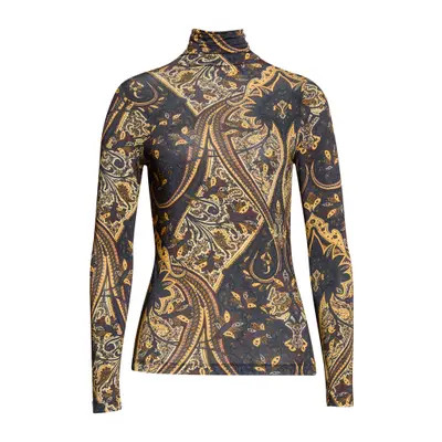 Ulla Johnson Aurelia Long Sleeve Jersey Top in Twilight Paisley at Nordstrom, Size X-Small | Nordstrom