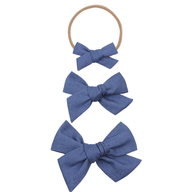 Linen Bow - Cadet Headband | Lou Lou & Company