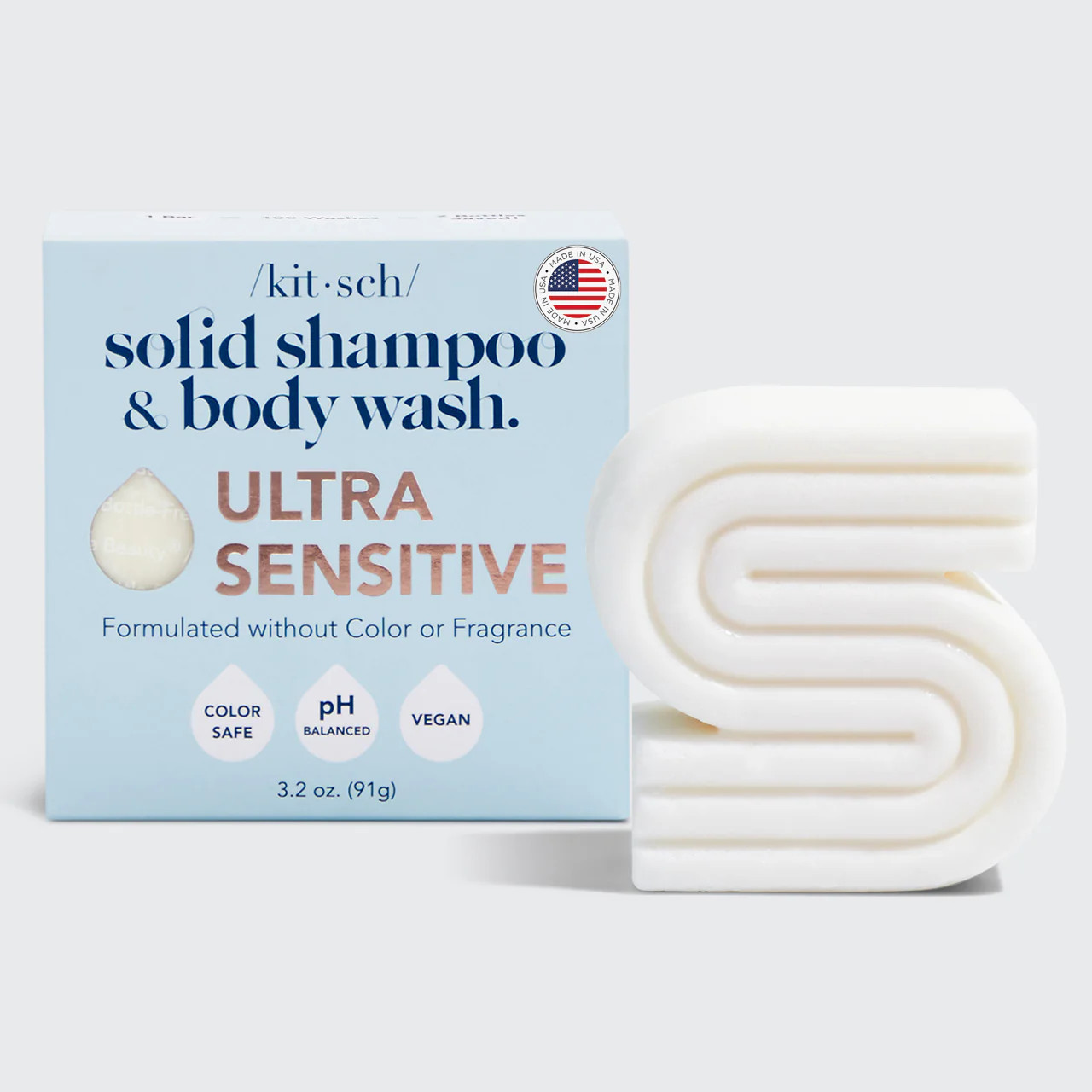 Ultra Sensitive Shampoo & Body Wash Bar Fragrance Free | Kitsch