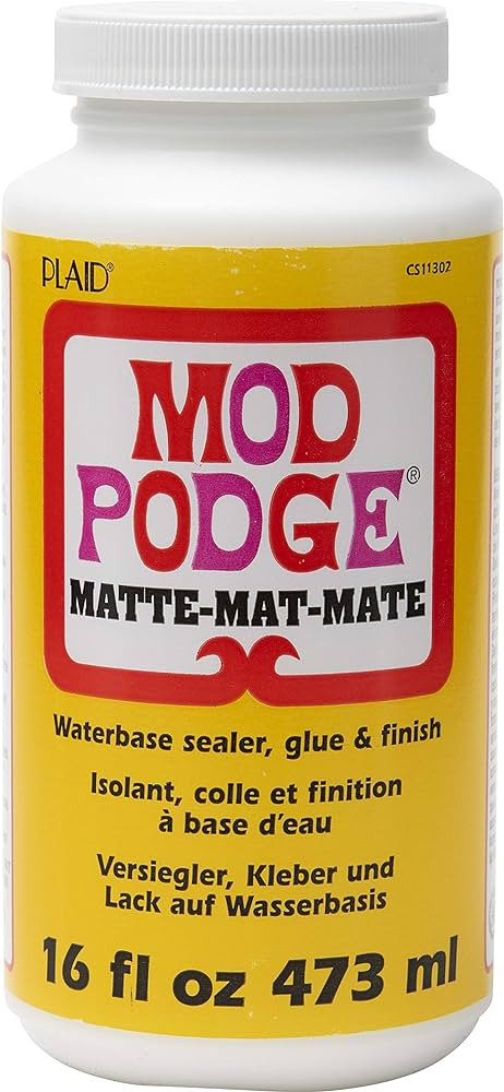 Mod Podge CS11302 Waterbase Sealer, Glue and Finish, 16 oz, Matte | Amazon (US)
