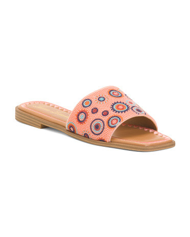 Beady Beaded Flat Sandals | TJ Maxx
