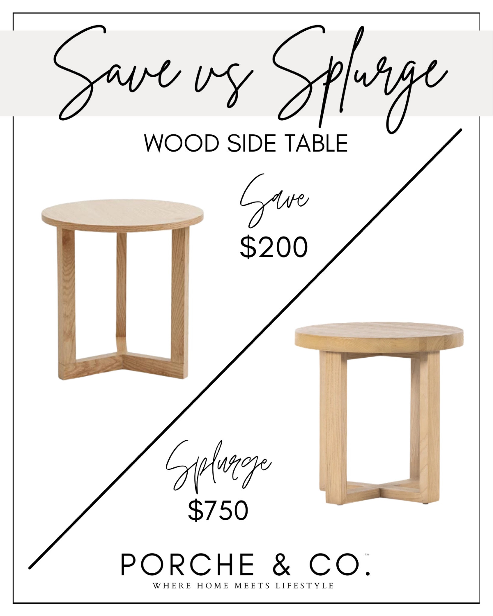 Save and Splurge, Wood Side Table, Decor Dupes, Amazon, McGee and Co #moodboard #savevssplurge 

#LTKstyletip #LTKhome