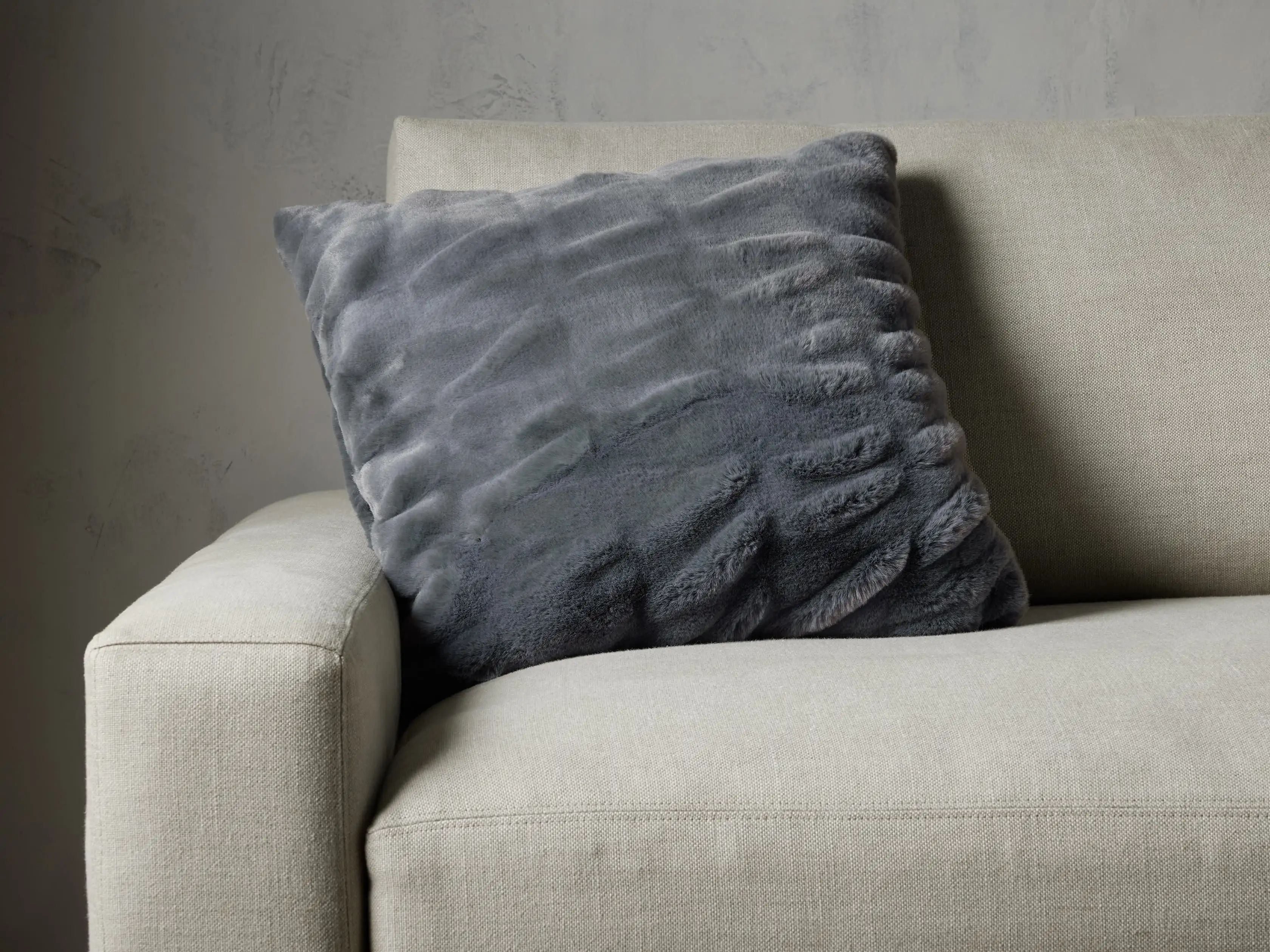 Luxe Faux Fur Pleated Pillow Cover | Arhaus