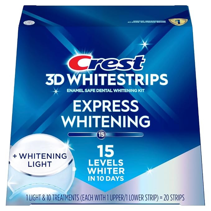 Crest 3D Whitestrips Express Whitening + LED Light – Teeth Whitening Kit, 1 Light + 10 Treatmen... | Amazon (US)