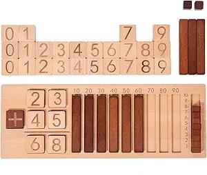 Auvewilo Wooden Math Board, Addition and Subtraction Learning Toy, Mathematical Game for Kids, Ed... | Amazon (US)