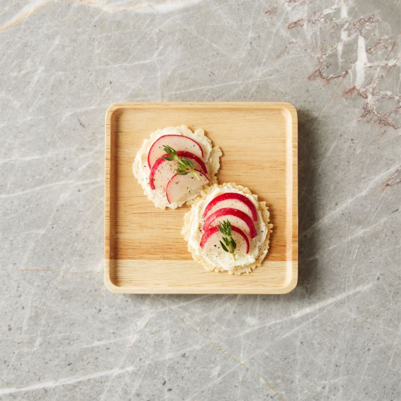 Merge Wood Appetizer Plate + Reviews | Crate and Barrel | Crate & Barrel