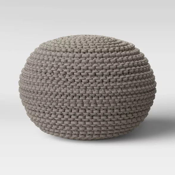 Cloverly Chunky Knit Pouf - Threshold | Target