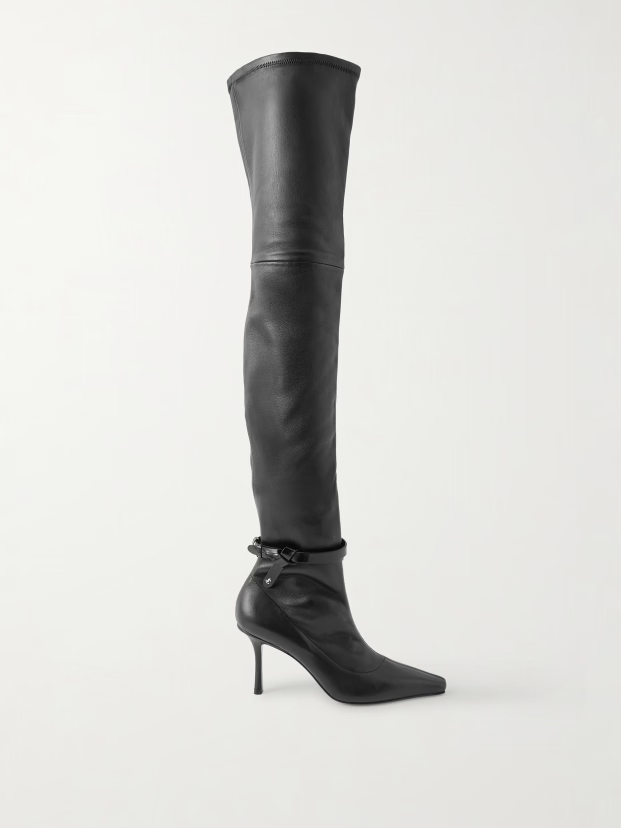 Jimmy Choo - Camie 85 Belted Leather Over-the-knee Boots - Black | NET-A-PORTER (US)
