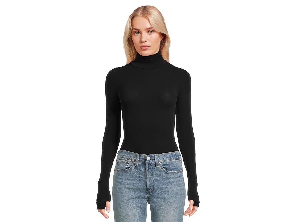 Commando Ballet Body Turtleneck Bodysuit Women's Jumpsuit & Rompers One Piece Black, Nylon/Spandex | Zappos