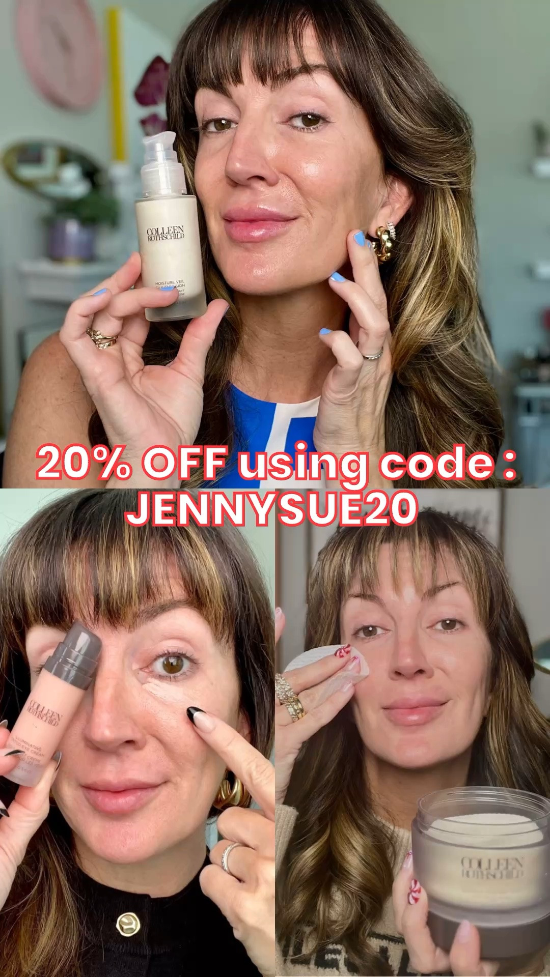 Great deal for FIRST TIME orders for @colleenrothschild products - Use my code : JENNYSUE20 for 20% off your entire order at checkout.!!Some of my most loved products linked below. Great for mature skin.👌🏼

#LTKgrwm #LTKselfcare #LTKmorningroutine