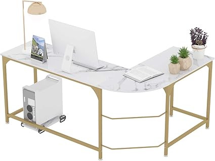 Teraves Reversible L-Shaped Desk Corner Gaming Computer Desk Office Workstation Modern Home Study... | Amazon (US)