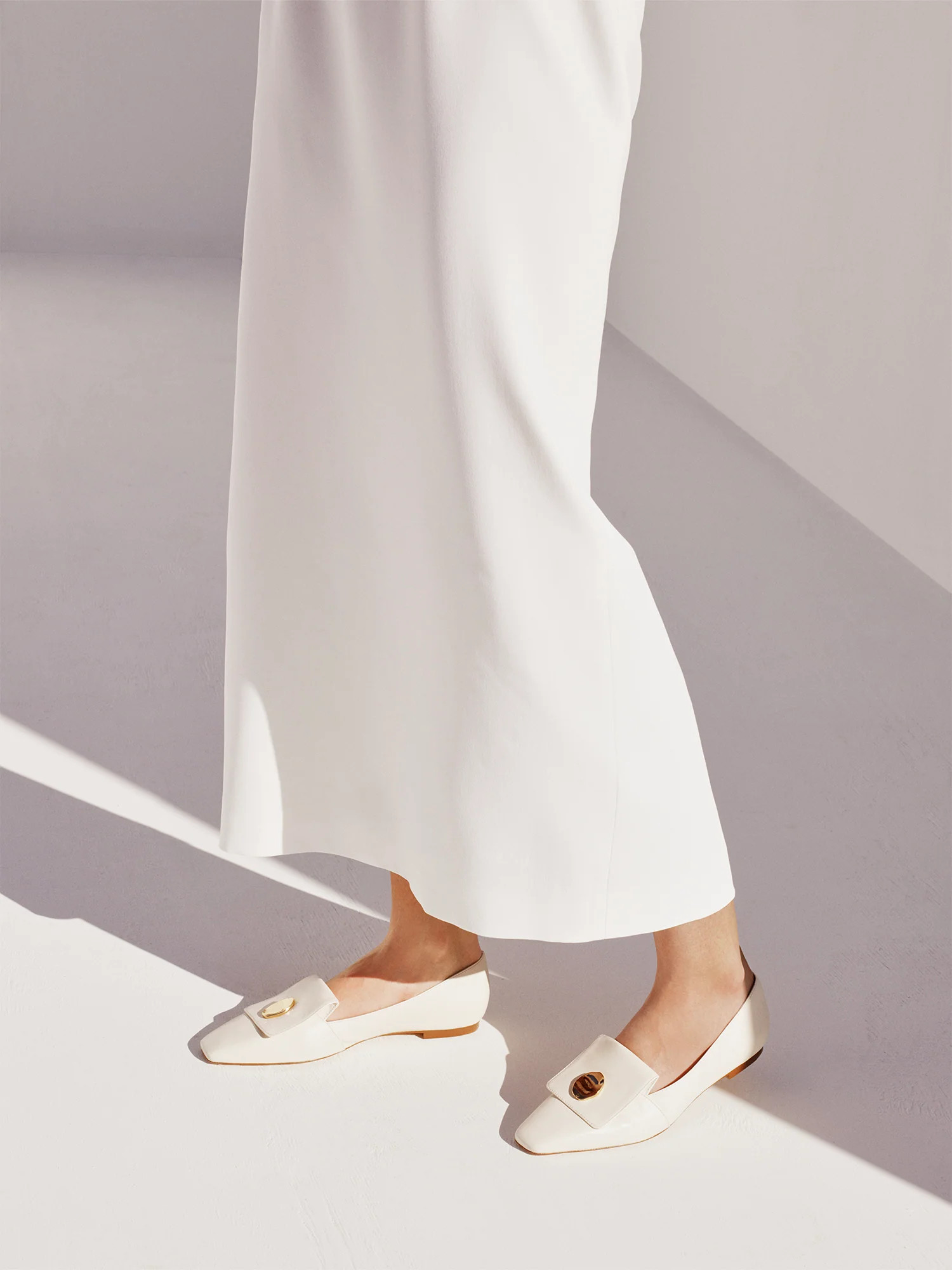 Mia Loafer | Ivory Nappa Leather | Women's Flat Loafer | Marion Parke | Marion Parke