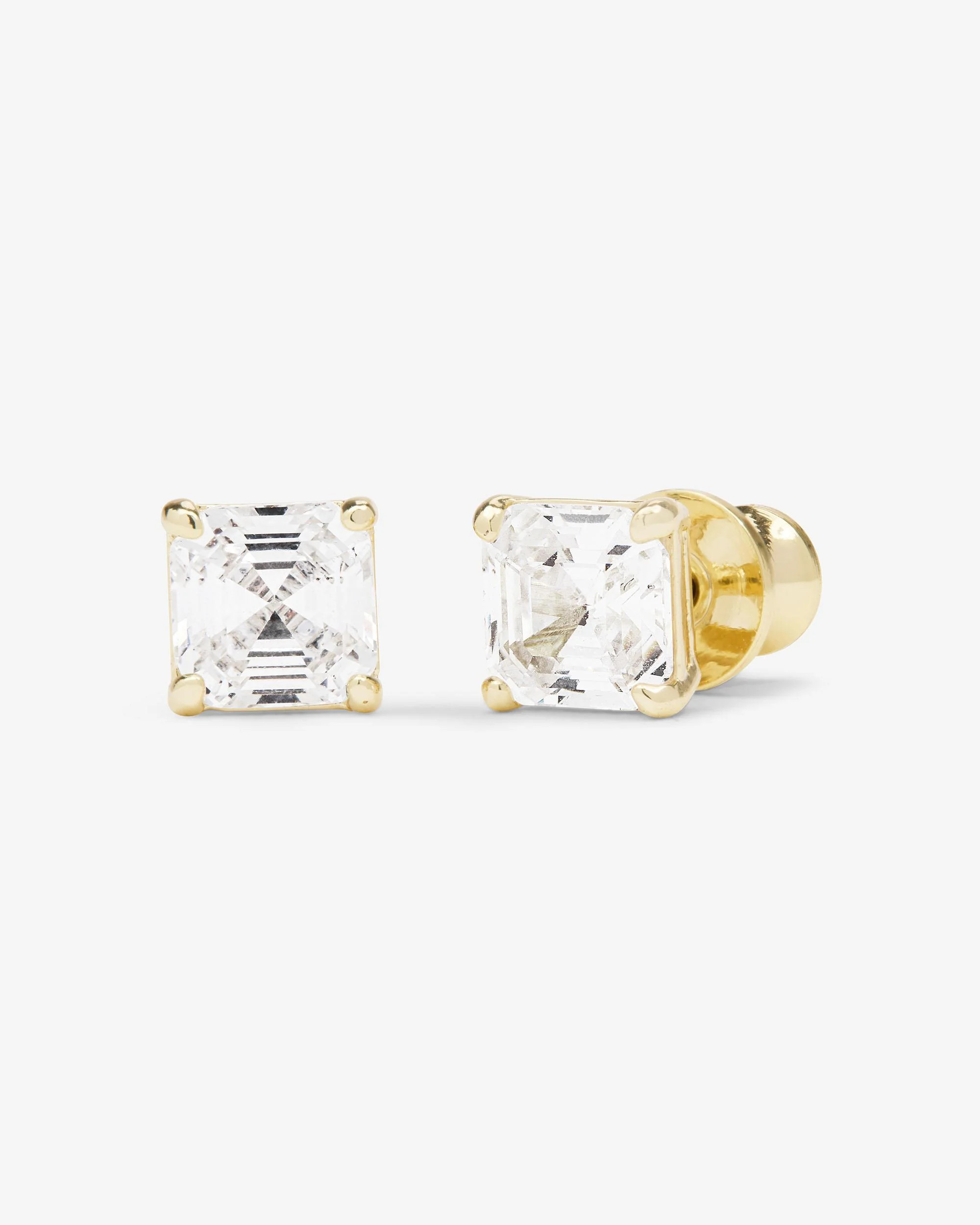 The Queen's 6mm Studs - Gold|White Diamondettes | Melinda Maria Jewelry