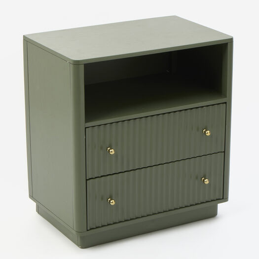 Dark Green Wooden Cabinet 61x56cm | TK Maxx