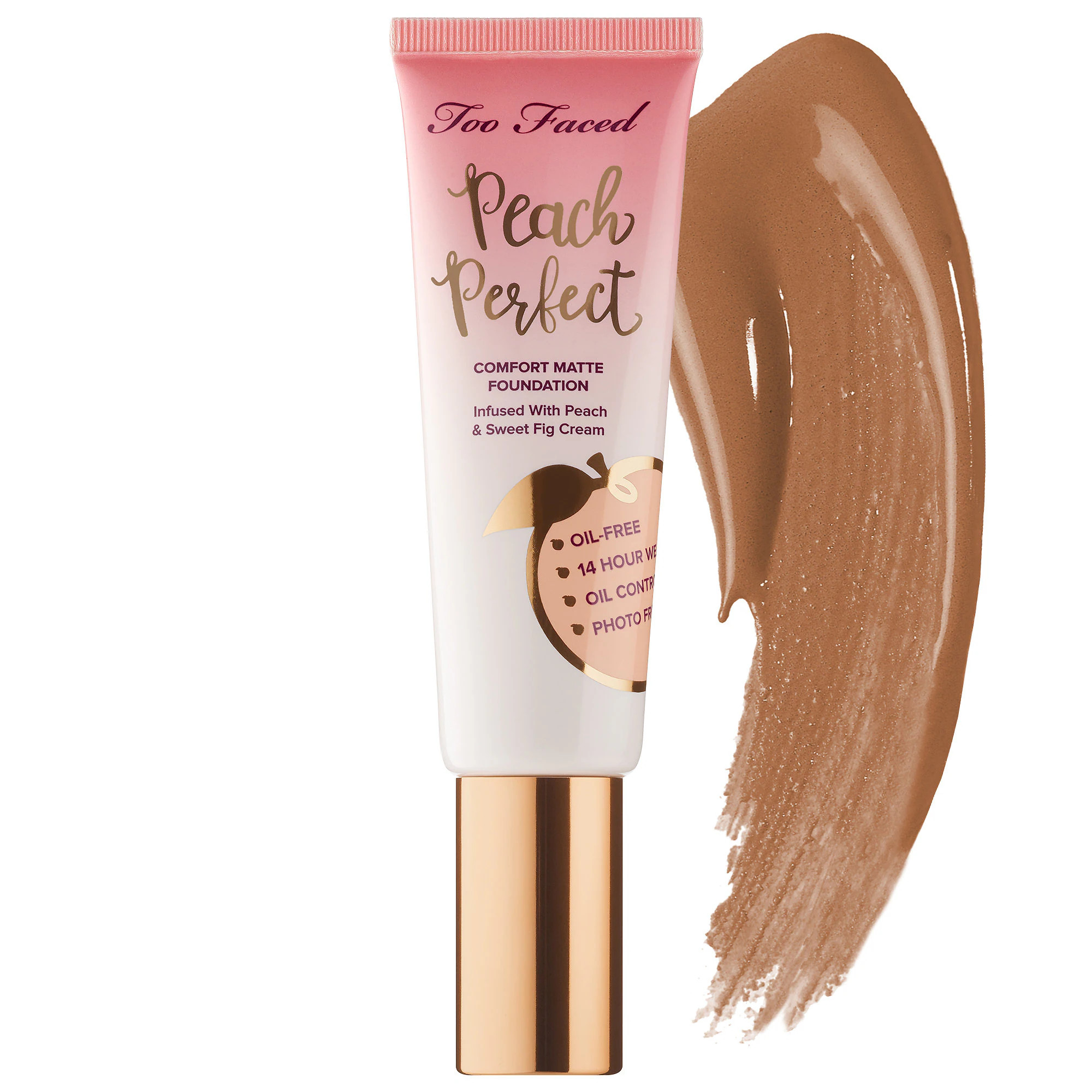 Too Faced Peach Perfect Comfort Matte Foundation - Peaches and Cream Collection Spiced Rum 1.6 oz/ 4 | Sephora (US)