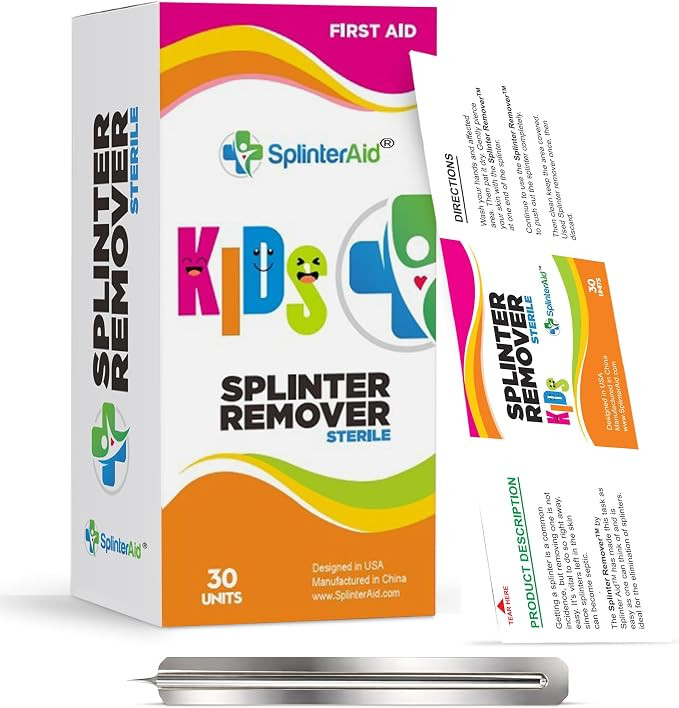 Kids Splinter Removal Kit (30 Pack) – Gentle Single-Use Splinter Removers for Children – Indi... | Amazon (US)