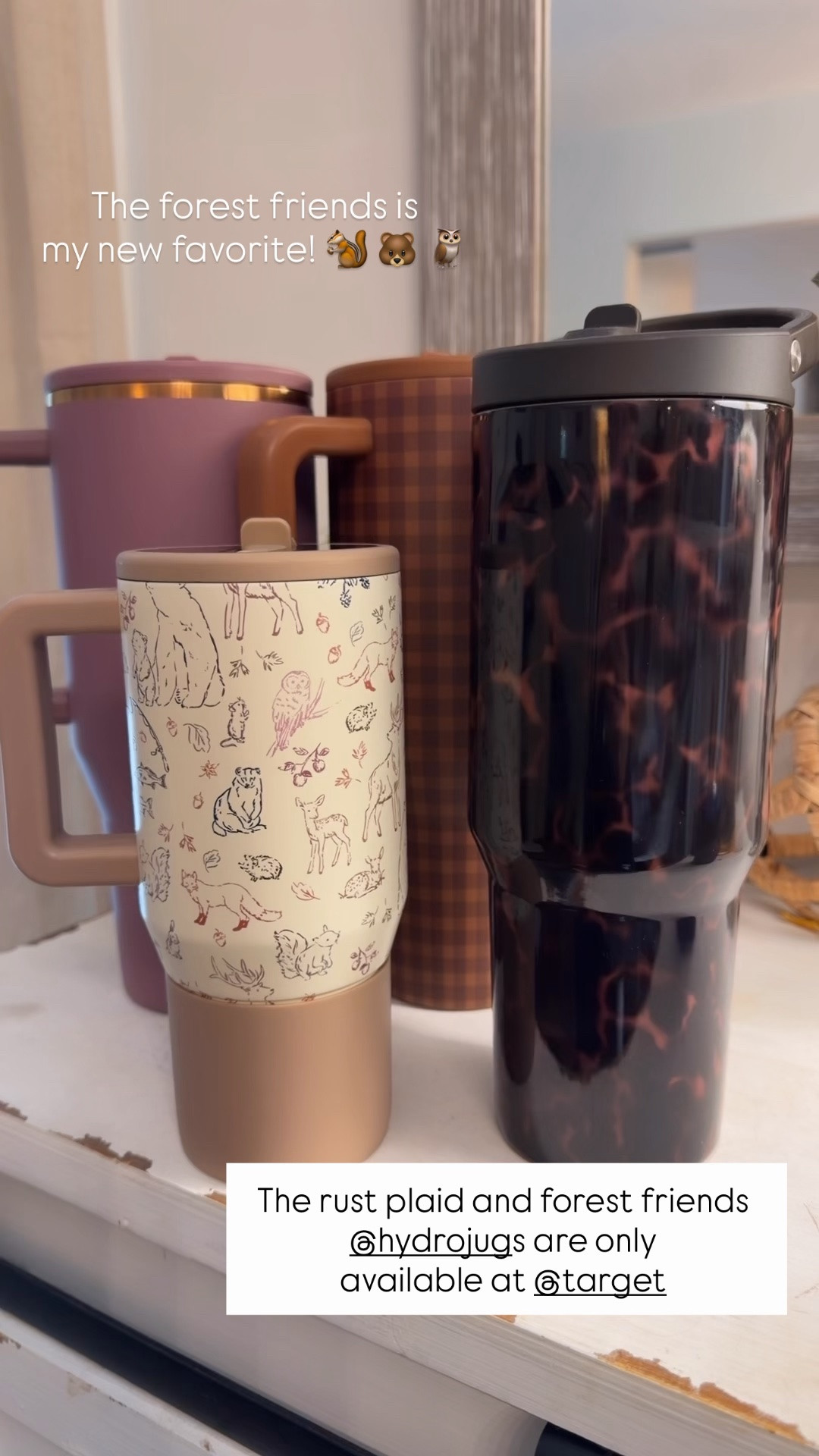 @HydroJug has by far the cutest Fall travel mugs! Two of them are only available at @Target

#LTKSaleAlert #LTKOver40 #LTKSeasonal