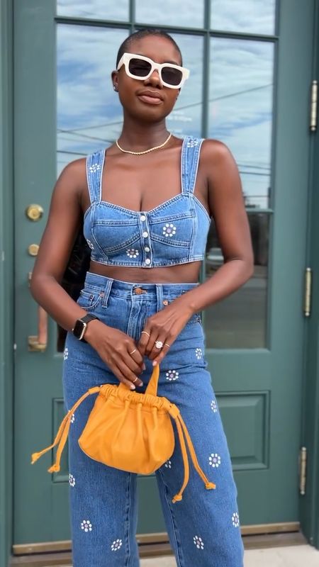 How fun is this vintage style denim set? So fun with a pop of color in the purse

#LTKitbag #LTKstyletip #LTKFind