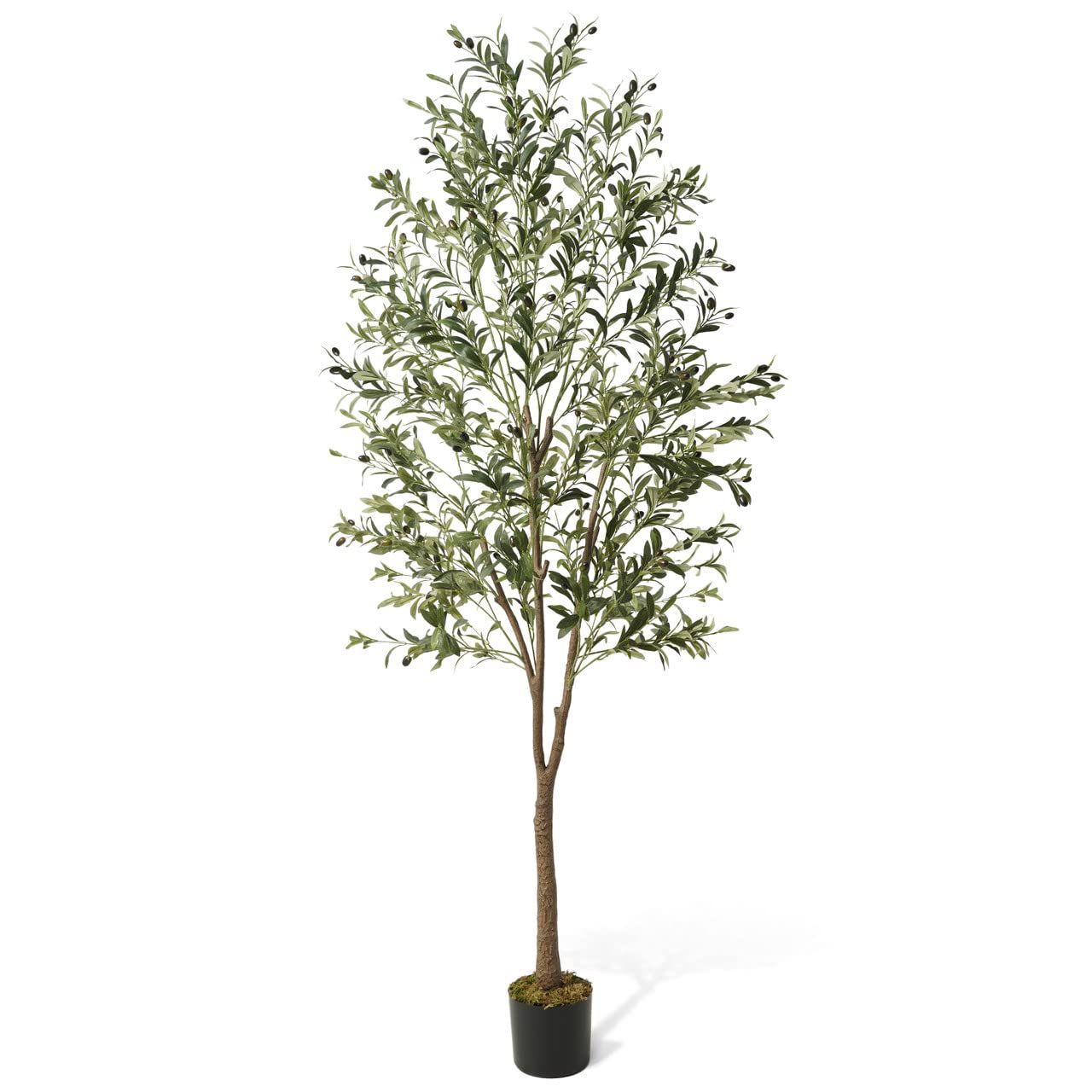 CAPHAUS Artificial Olive Tree, 5 / 6 / 7 Feet Fake Potted Topiary Tree with Dried Moss, Faux Oliv... | Amazon (US)
