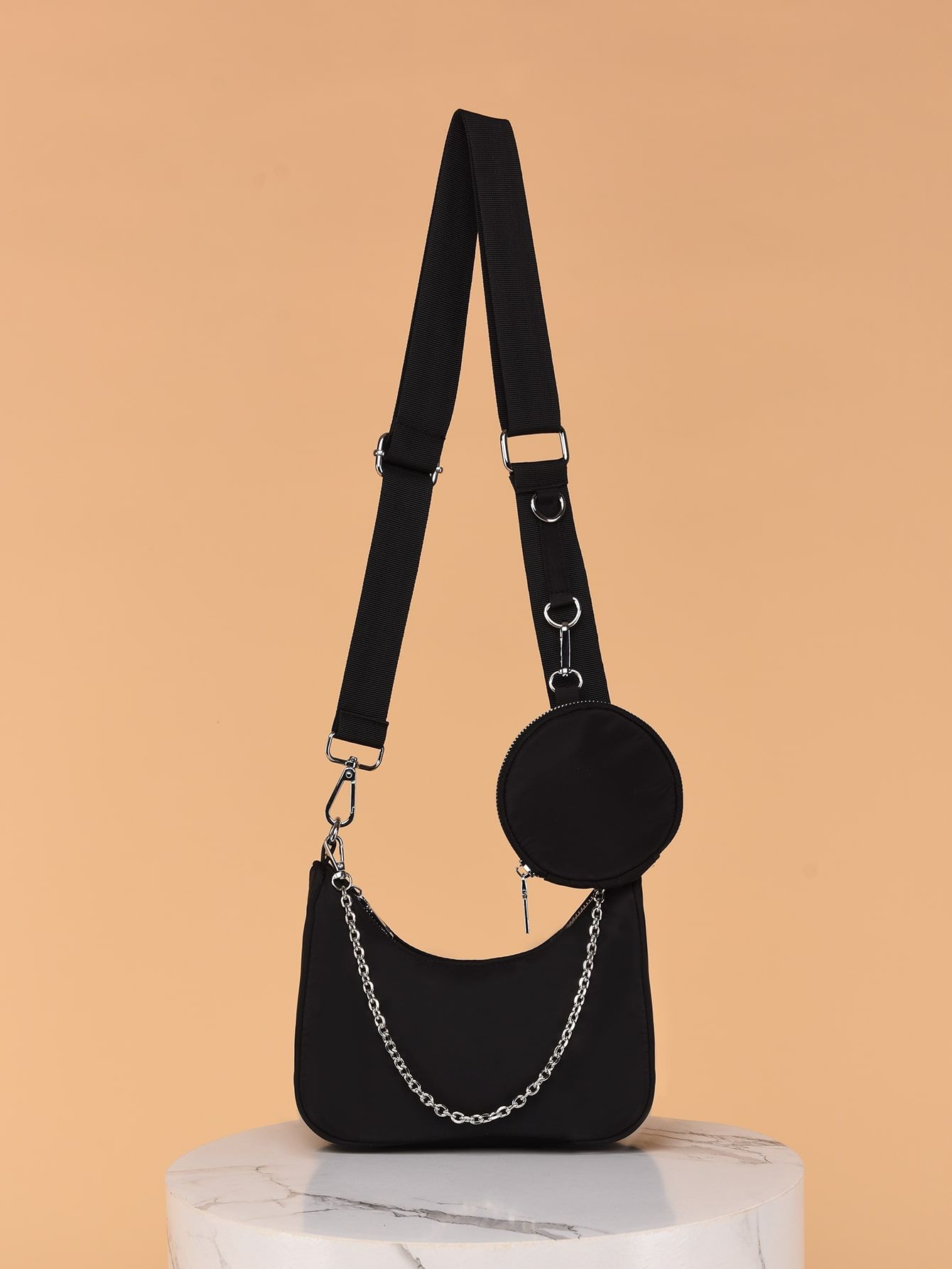 Chain Shoulder Bag With Purse | SHEIN