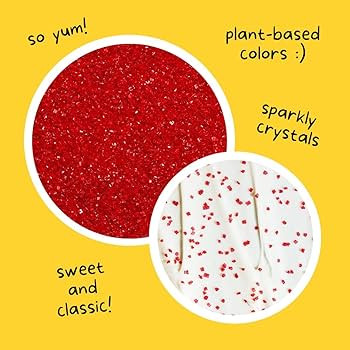 Supernatural Twinkles Sprinkles, Ruby Red Sanding Sugar, Dye-Free, Vegan, 3oz, Made in USA | Amazon (US)