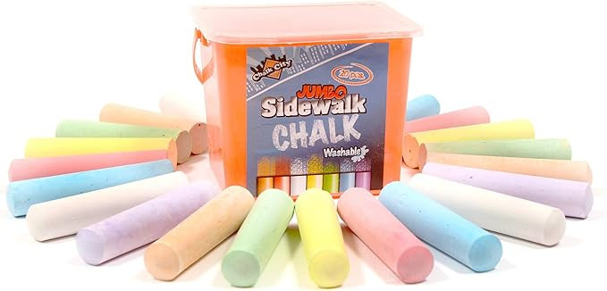 Regal Games Chalk City - 20 Piece Jumbo Washable Sidewalk Chalk | Amazon (US)
