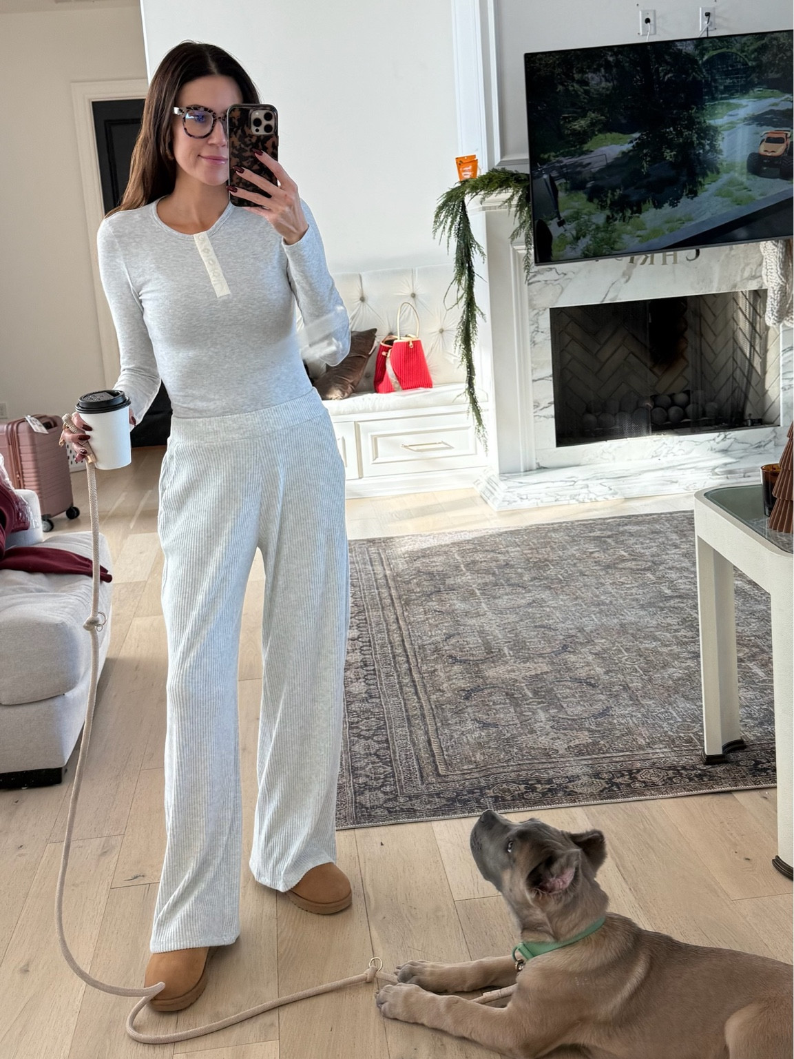 Comfiest weekend outfit 🤎 this Henley tee and ribbed sweatpants are SO soft and on MAJOR sale! My whole outfit is 20% off + 25% off with code: JENREED 

I’m wearing size Small in the pants and XS in the top. 

cozy outfit, Abercrombie sale, mom outfit, weekend outfit, travel outfit, gift for her, lounge outfit, ribbed pants, wide leg sweatpants, Abercrombie sweatpants, Christine Andrew 

#LTKGiftGuide #LTKSaleAlert #LTKFindsUnder50
