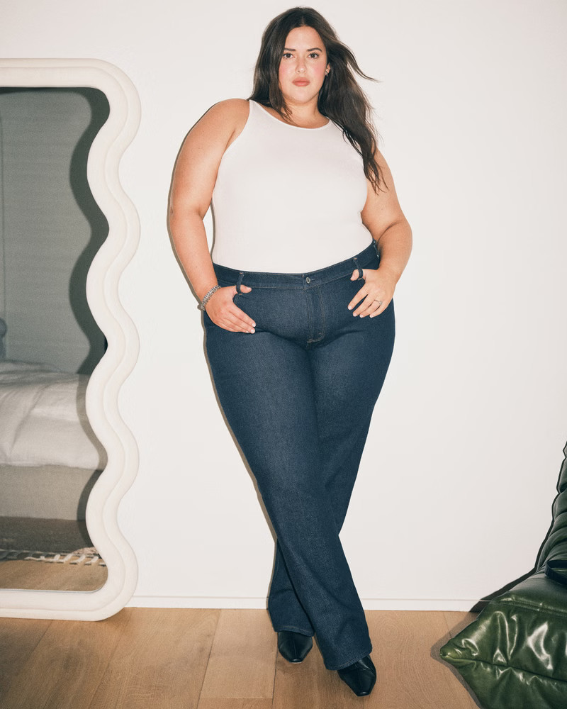 Women's Curve Love Mid Rise Slouchy Jean | Women's Clearance | Abercrombie.com | Abercrombie & Fitch (US)