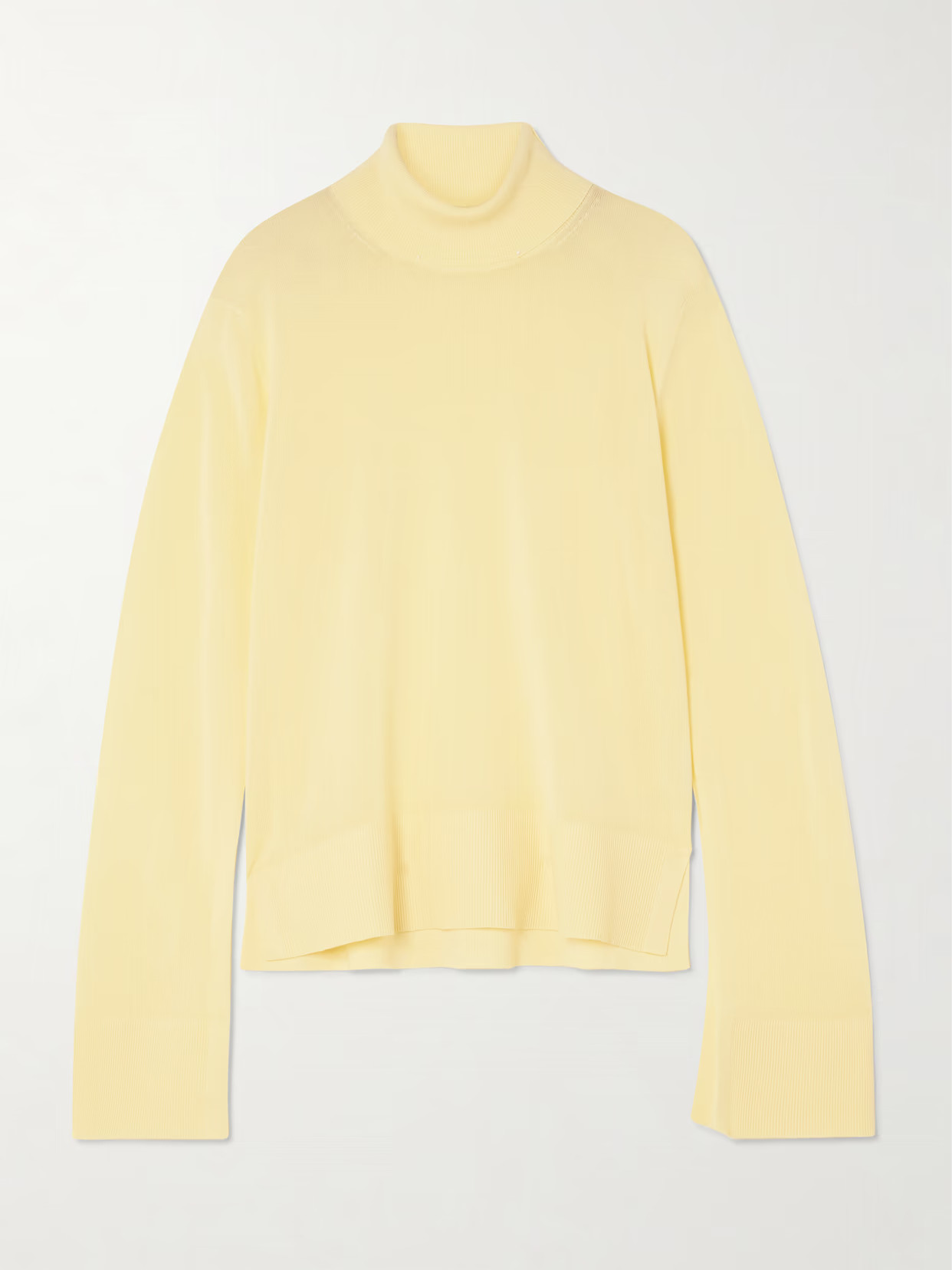 TOTEME - Lyocell-blend Turtleneck Sweater - Yellow | NET-A-PORTER (US)