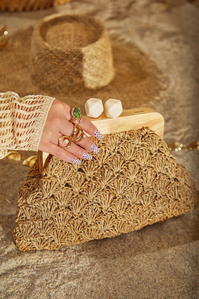 Miss Lola | Only In Paradise Natural Bag | MISS LOLA