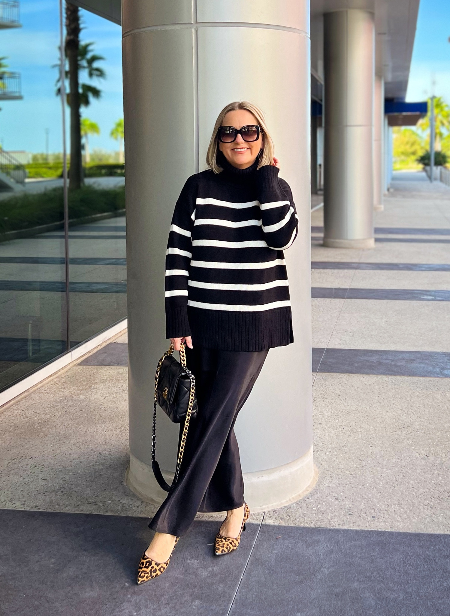 Striped turtleneck, satin slip skirt and leopard kitten heels. 


#LTKShoeCrush #LTKFindsUnder50 #LTKOver40