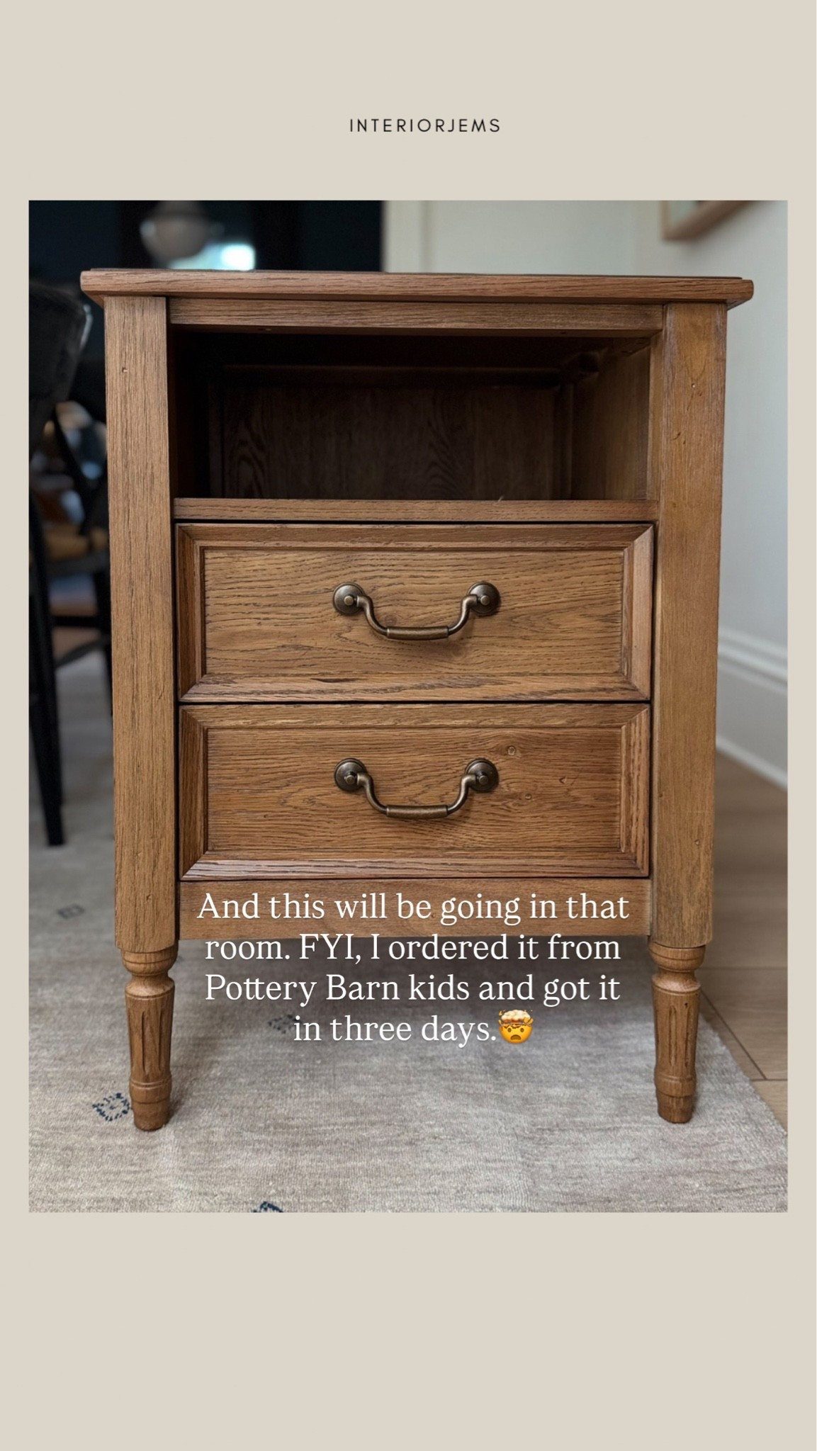 And it’s on sale! I’m so impressed with this nightstand from Pottery Barn kids very nice quality. Heavy too. Love the vintage style hardware and feet. FYI, it shipped in literally three days.. highly recommend

#LTKSaleAlert #LTKHome