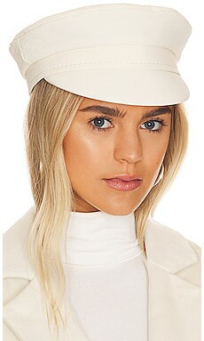 Ruslan Baginskiy Faux Leather Cap in Cream from Revolve.com | Revolve Clothing (Global)