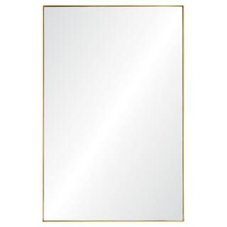 NOTRE DAME DESIGN Medium Rectangle Gold Leaf Modern Mirror (32 in. H x 21 in. W)-MT1820 - The Hom... | The Home Depot