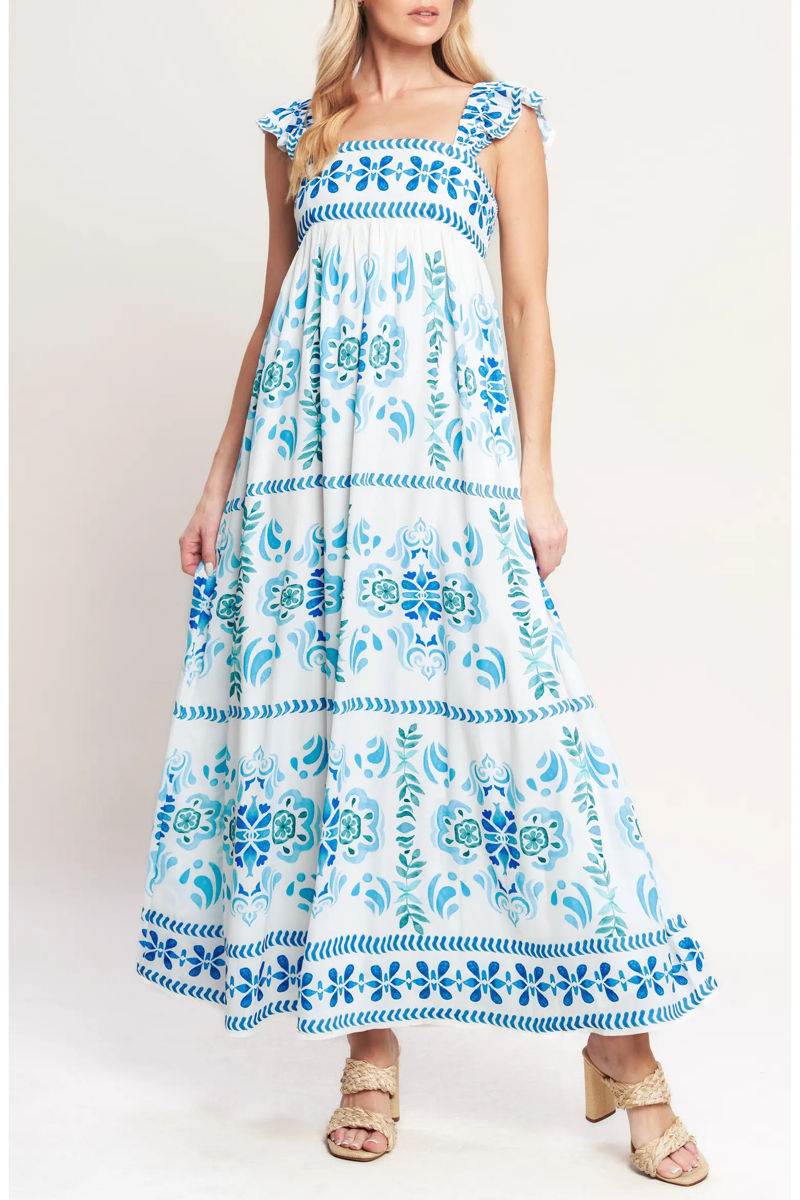 Flutter Sleeve Maxi Dress (Women) | Nordstromrack | Nordstrom Rack