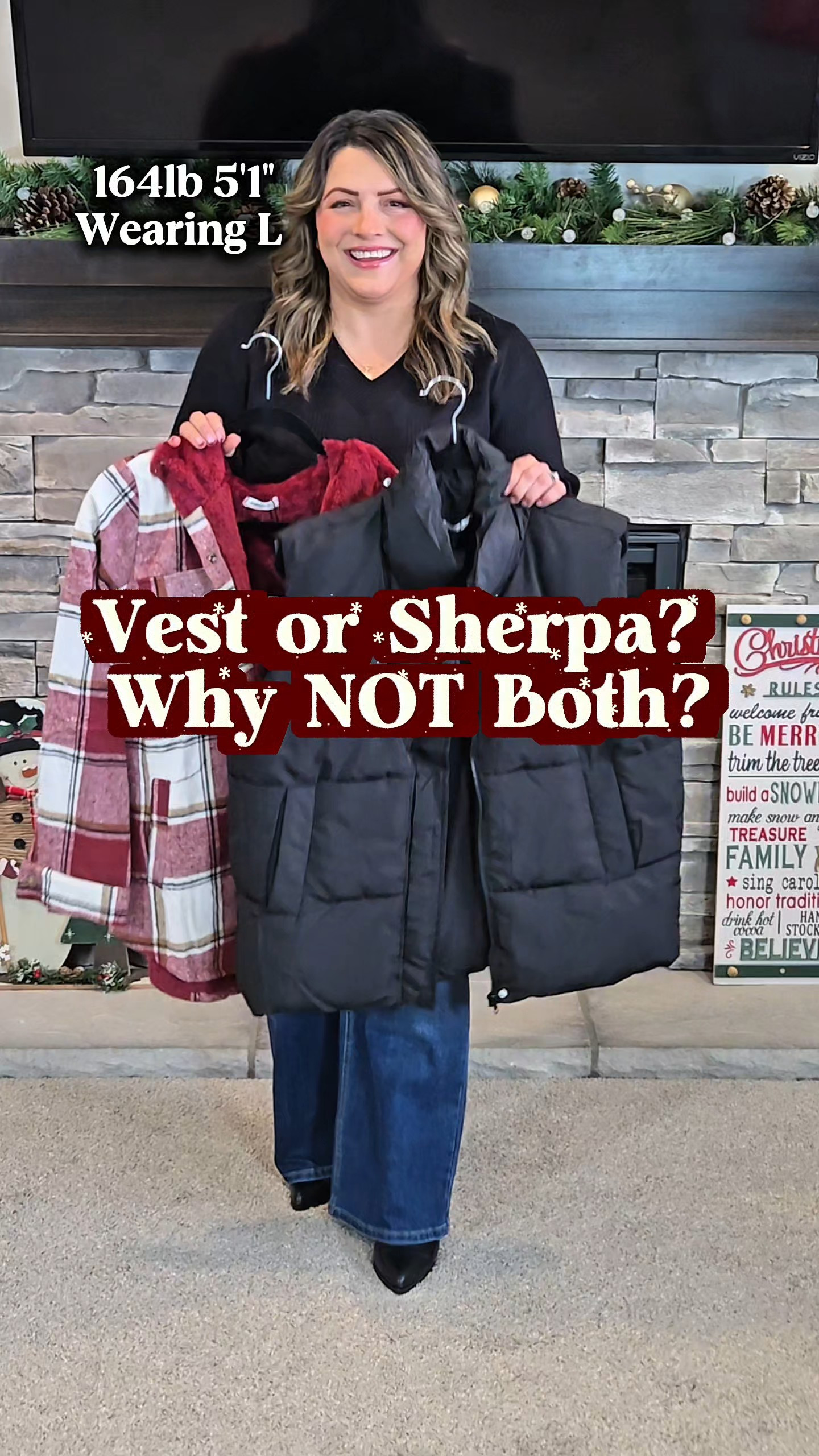 Vest or Sherpa? Why not both 

#LTKPlusSize #LTKPetite #LTKMidsize