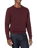 Amazon Essentials Men's Midweight Crewneck Sweater, Burgundy, Medium | Amazon (US)