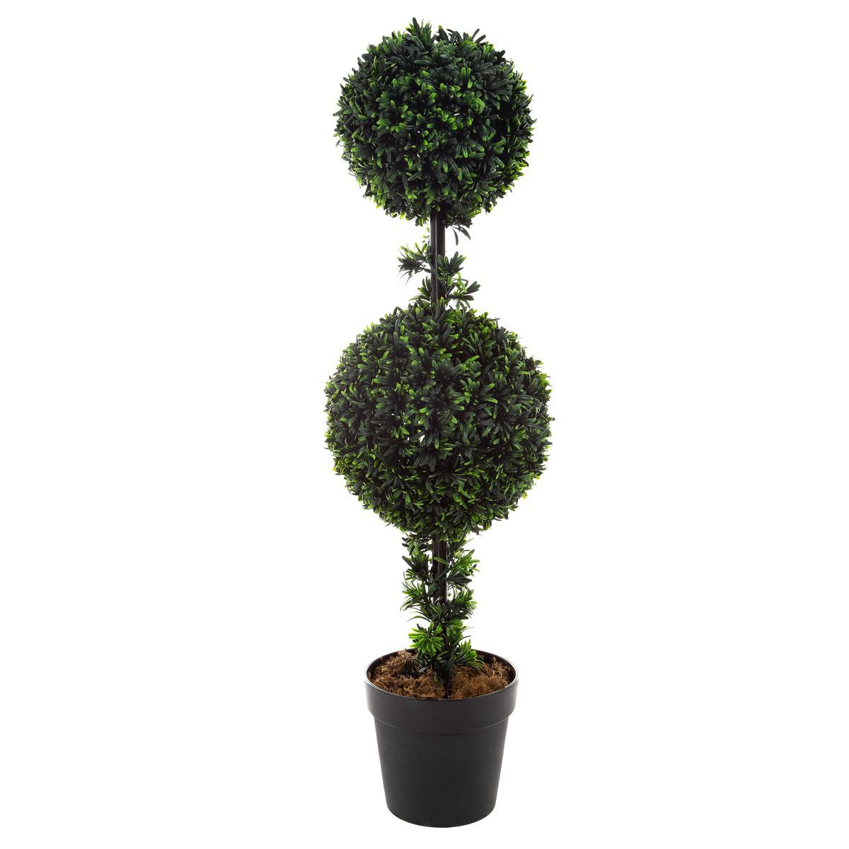 Artificial Podocarpus - 36” Double Ball Style Faux Plant in Sturdy Pot - Realistic Indoor or Ou... | Target