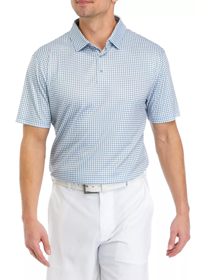 Men's Gingham Polo Shirt | Belk