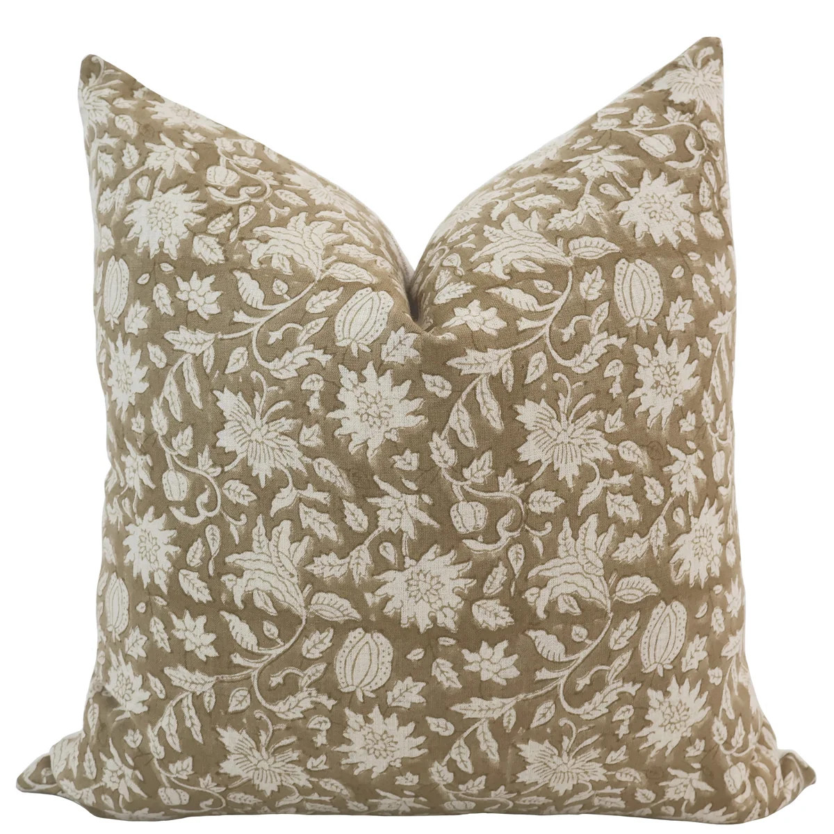 Fall Brown Block Print Pillow Cover 20 | Hackner Home (US)