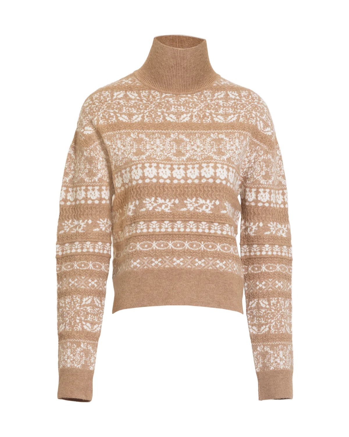 Mariah Sweater in Camel & Cream Multi | Over The Moon