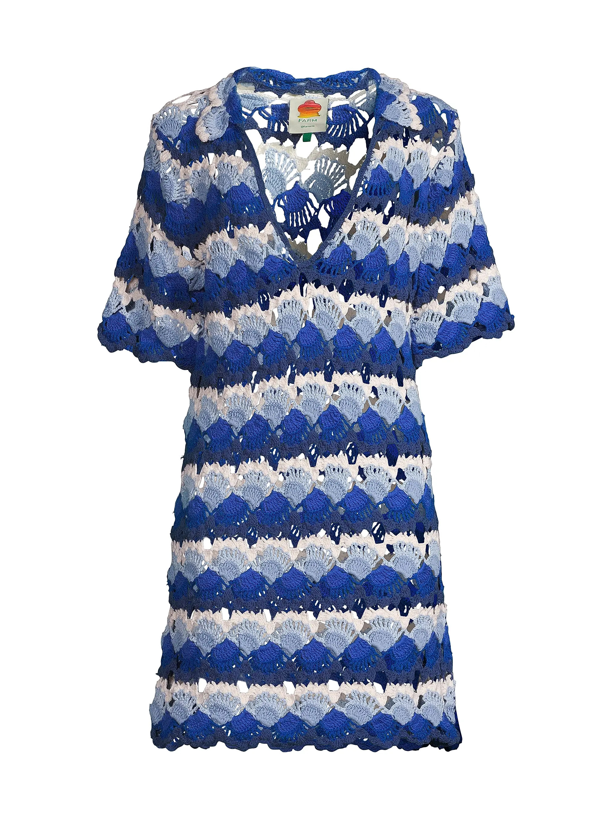 Striped Crocheted Cotton Cover-Up | Saks Fifth Avenue