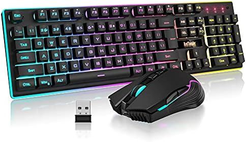 RedThunder K10 Wireless Gaming Keyboard and Mouse Combo, LED Backlit Rechargeable 3800mAh Battery... | Amazon (US)
