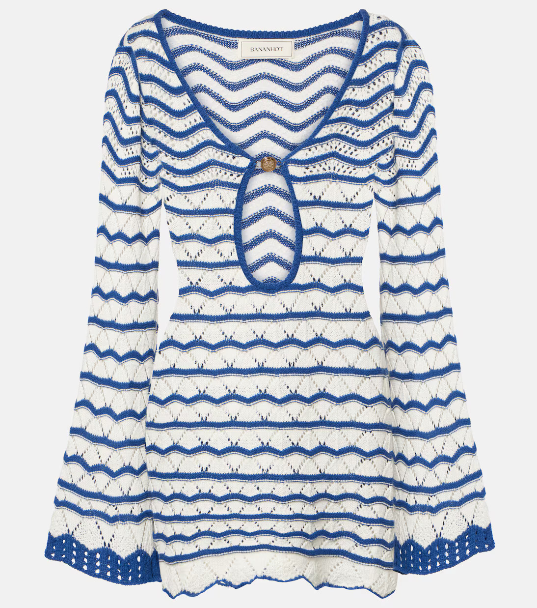 Rey striped crochet beach dress | Mytheresa (UK)