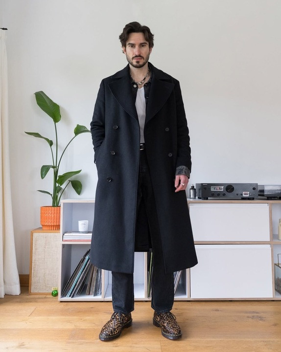 Mens outfit ideas, Dr Martens leopard print mens shoes, wool coat, long wool coat, mens fashion, smart outfit, warm outfit, January fashion, mens styling  

 #LTKuk #LTKwinter #LTKmens